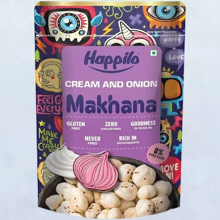Happilo Premium Super Snack Makhana Cream & Onion 55g
